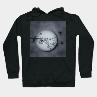 Cherry Blossom Moon In Grey Hoodie